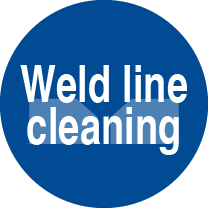 Weld line cleaning