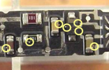 Workpiece: Automobile part  Dirt: Solder residue (0.24 mm or less)  Before cleaning