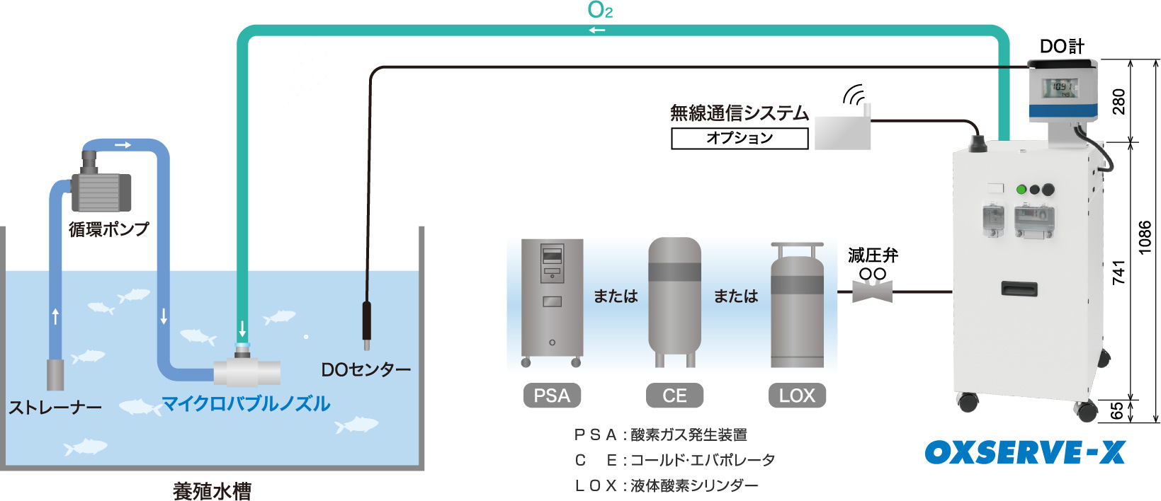OXSERVE-X 装置フロー図